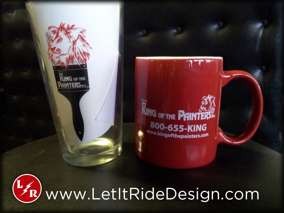 King of the Painters Custom Printed Glassware