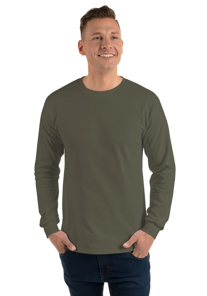 Men's Long Sleeve Shirt—Gildan 2400